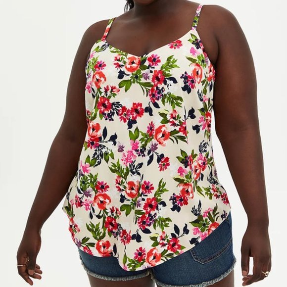 torrid Tops - Torrid Floral Tank Top Cami / Sleeveless Blouse